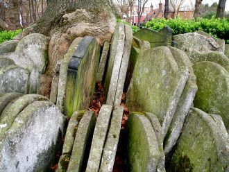Gravestones at St Pancras Old Church