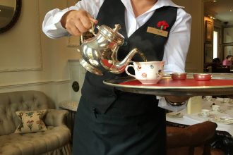 Egerton House Hotel Vegan Afternoon Tea - tea pouring