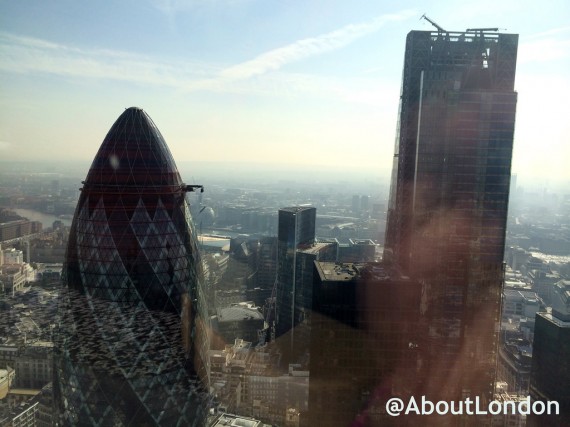 View of The City from the 38th floor of Heron Tower (officially Salesforce Tower London)