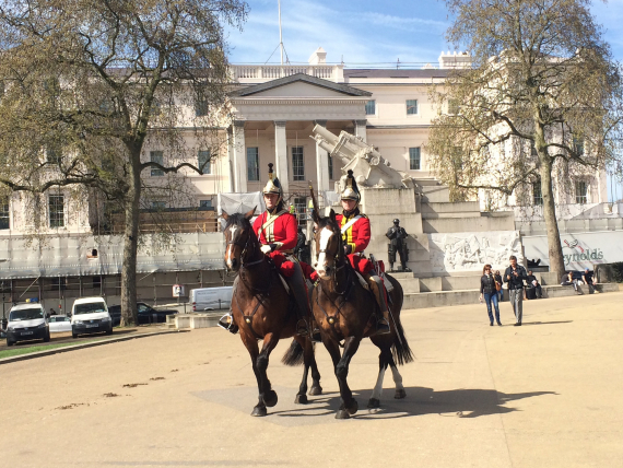 These mounted 'guards' came out for the preview day.
