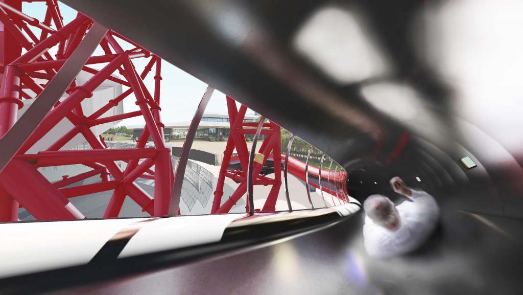 Exit from inside ArcelorMittal Orbit