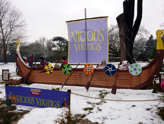 Vicious Vikings – everyone had a go at rowing the ship