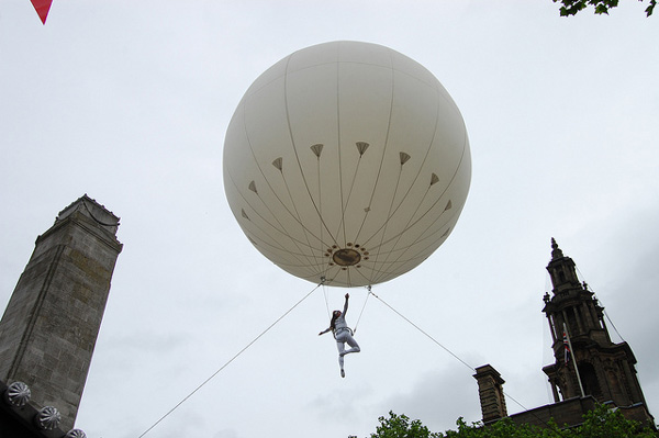 Helioscope acrobatics at the First Proclamation on 18 August 2012. Once In A Preston Guild