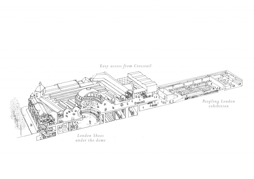 Museum of London - General Market Sketch - Stanton Williams