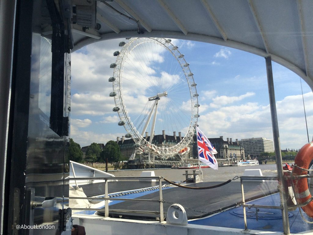 London Eye seen from Thames Clippers