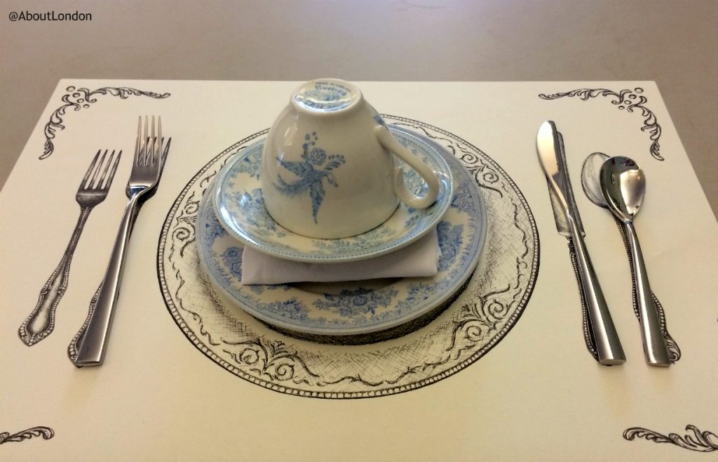 Table setting for afternoon tea at Cafe at the Palace Holyroodhouse