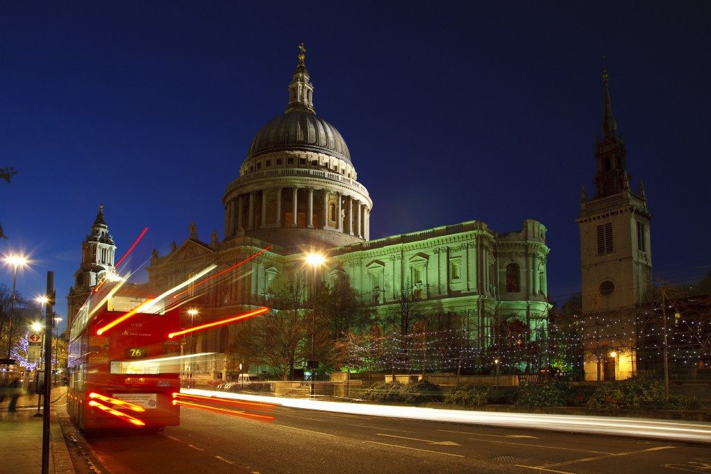 St Paul's Cathedral at night