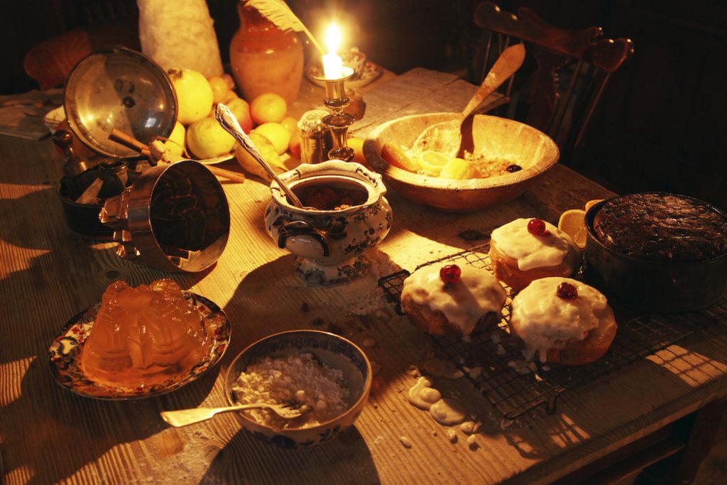 Dennis Severs House, kitchen table, Christmas 2015