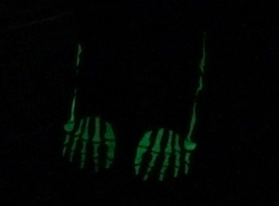 Skelly Boots glow in the dark