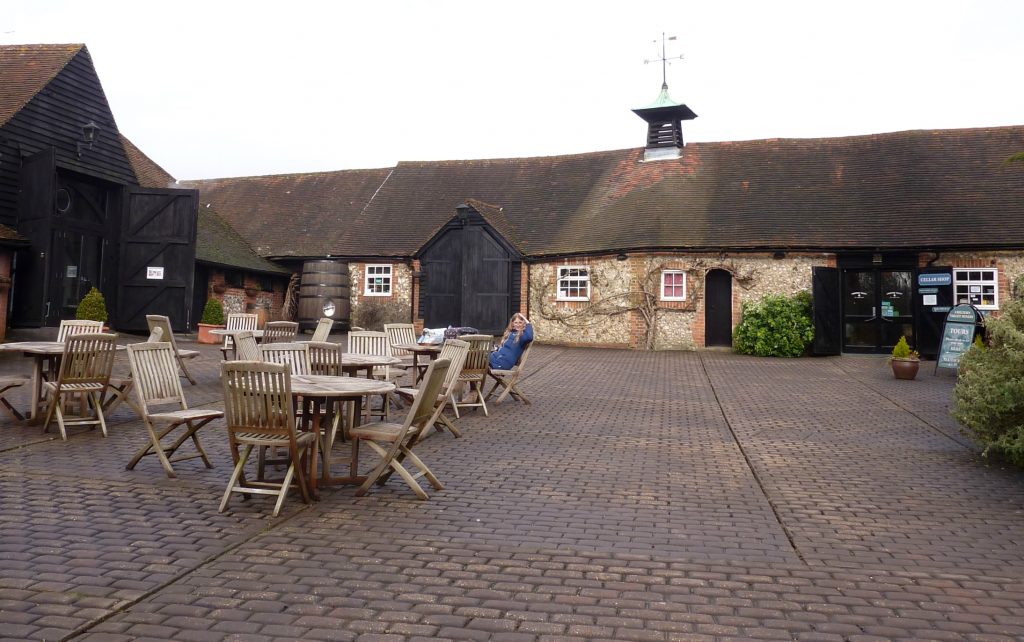 Chiltern Valley Winery and Brewery courtyard