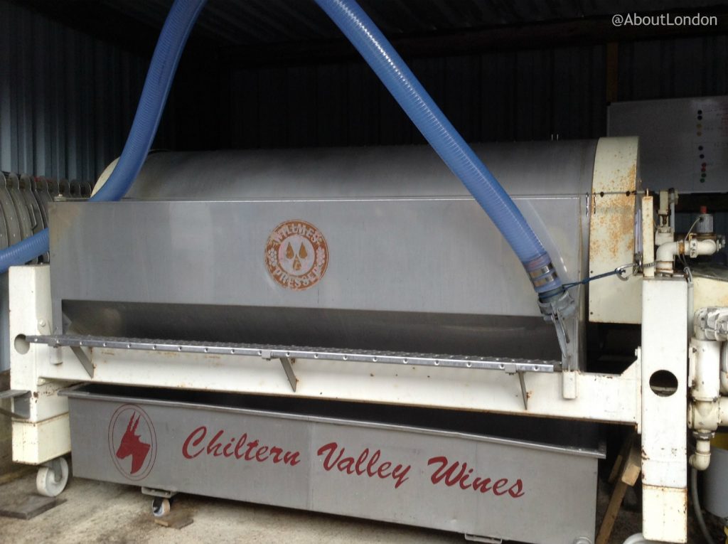 Chiltern Valley Winery and Brewery - grape pressing machine