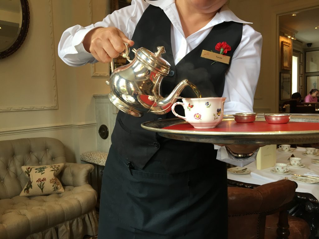 Egerton House Hotel Vegan Afternoon Tea - tea pouring