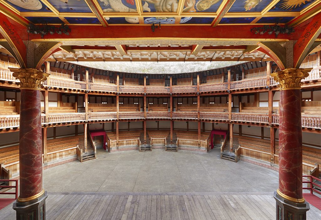 Actor's view from the stage, Shakespeare's Globe. Copyright: Peter Dazeley