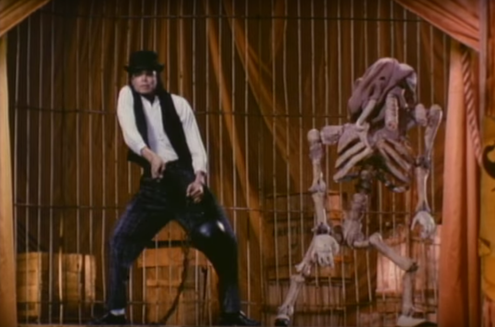 Michael Jackson - Leave me Alone video - dancing with the bones of The Elephant Man