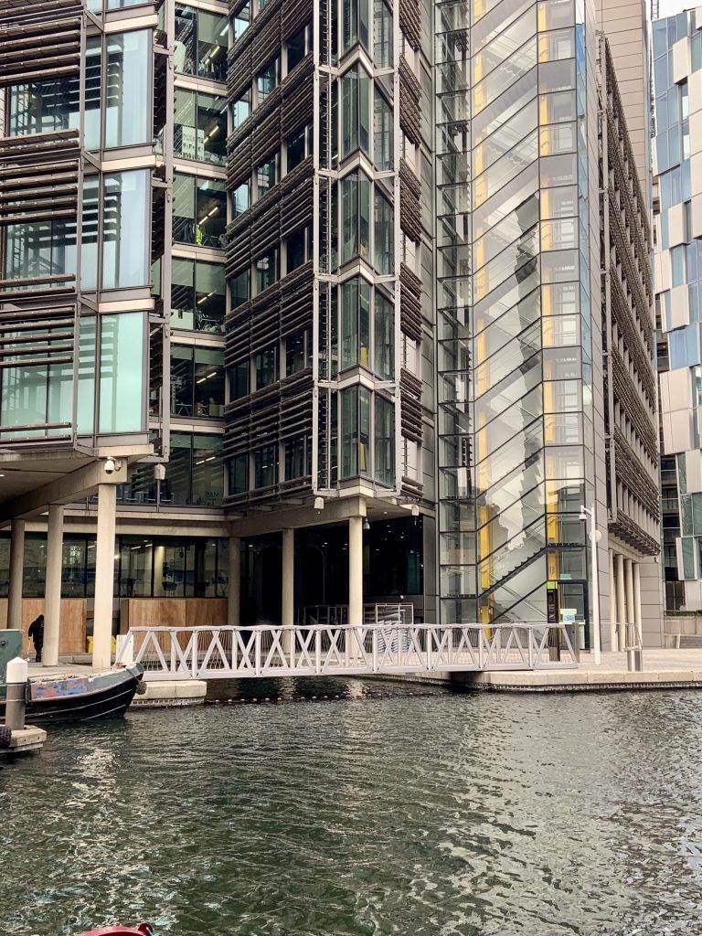 The Rolling Bridge at Paddington Basin